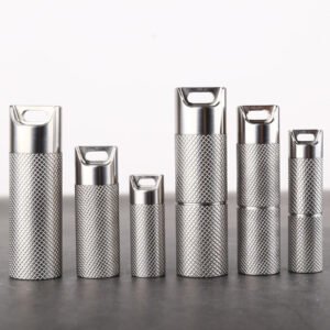 Mini Titanium Pill Holder, 100% Waterproof and Airtight