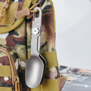 Titanium Rotating Spork - 2-in-1 Folding Spoon and Fork