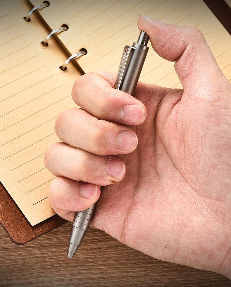 Titanium Push Type Pen with G-2 Refill - Image 5