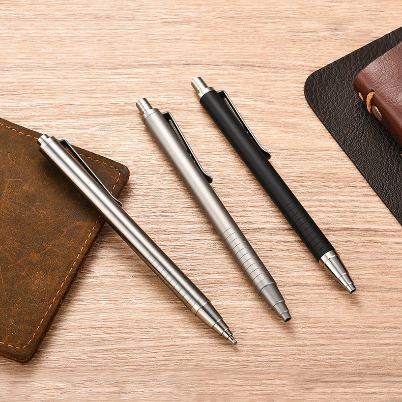 Titanium Push Type Pen with G-2 Refill