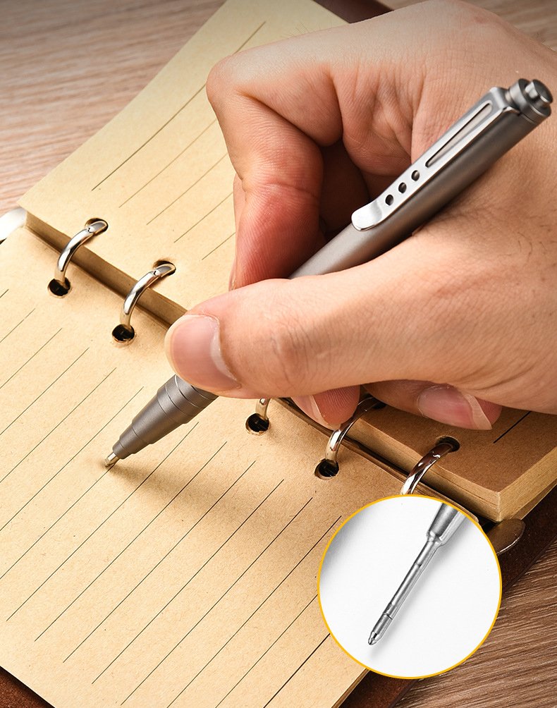 Titanium Push Type Pen with G-2 Refill - Image 6