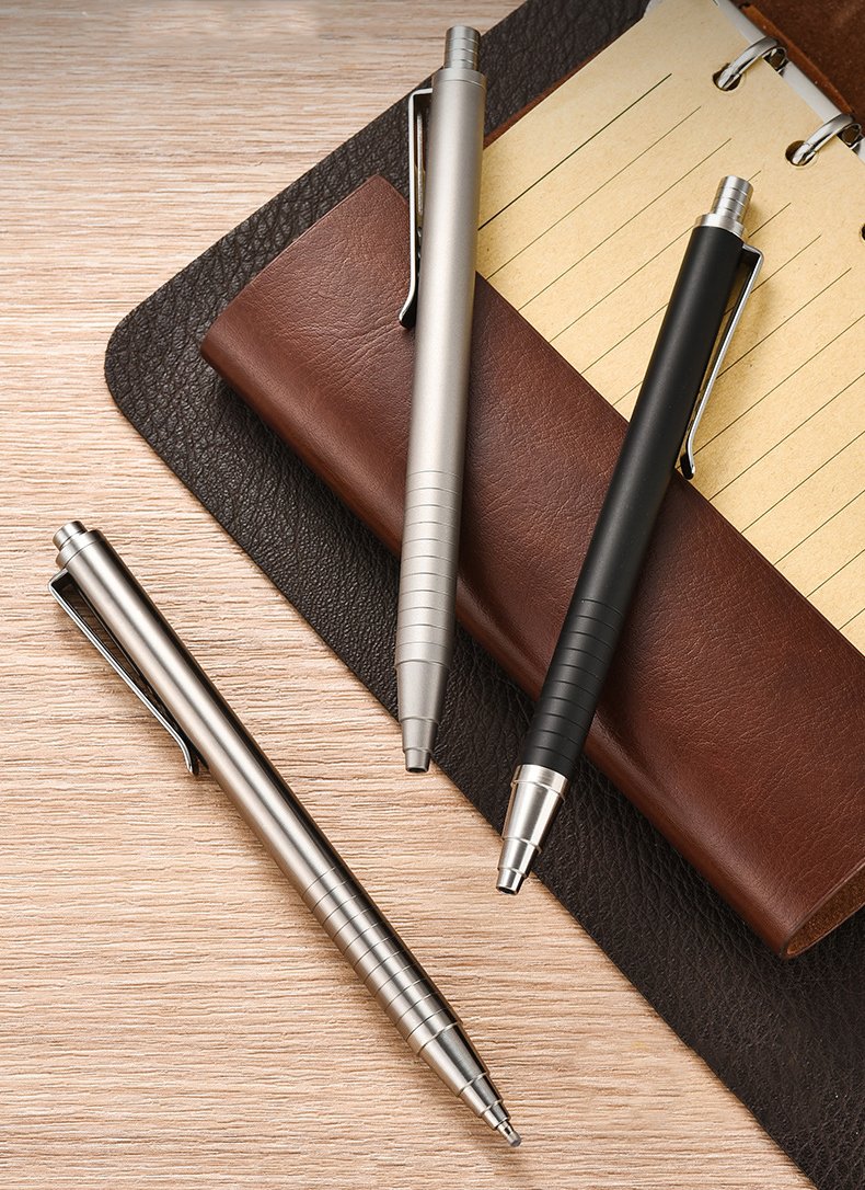 Titanium Push Type Pen with G-2 Refill - Image 3